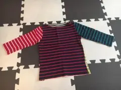 未使用 BEAMS mini 配色カラフルボーダー ロンT トップス 90