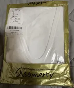 新品未使用 Asamerry U首Tシャツ ホワイト Lサイズ 日本製のサムネイル