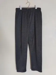 チェック柄カジュアルパンツ ダークグレー ウエスト69-77
