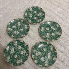 有田焼　明宝 小皿 5枚セット 金彩 花柄 和食器 銘々皿 取り皿のサムネイル