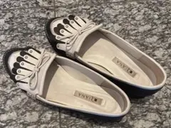 DIANA ホワイト ブラック ローファー　23.5cm