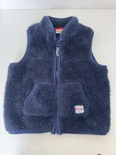 ミキハウス フリース ボア ベスト ネイビー