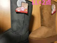 新品タグ付☆2wayインヒール、撥水、防滑　ミドル丈ボアムートンブーツLL×2点