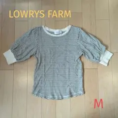 LOWRYS FARM ストライプ バルーンスリーブ Tシャツ M