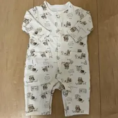 バースデイ クマ柄ロンパース 60-70