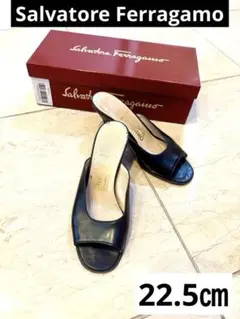 ★Salvatore Ferragamo★黒レザー ミュール 5 2/1サイズ