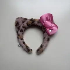 ハローキティー　カチューシャ　ヒョウ柄