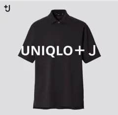 【美品】UNIQLO＋J ユニクロ リラックスフィットポロシャツ ブラックXL