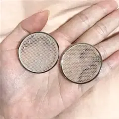 ピアス　丸型　透けレース　ホワイト