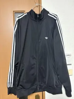 adidas ブラックジャージ トラックジャケット L