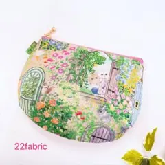 22fabric☆ユキエモン クロワッサンポーチ