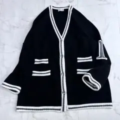 IENA イエナ カーディガン カシミア混 長袖 黒色 ロング丈