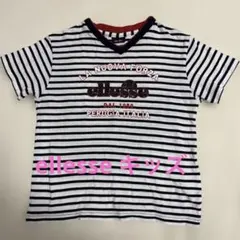 ellesse テニスウェア　キッズ　ストライプ Tシャツ
