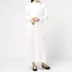 120%lino リネン シャツドレス ロングワンピースのサムネイル