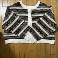 TITICACA ストライプ クロップドカーディガンのサムネイル