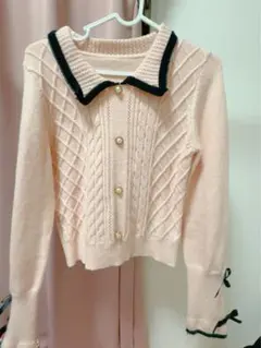 Dazy ピンク ケーブルニット セーター S