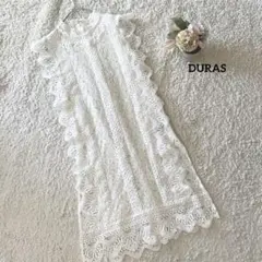 デュラス DURAS レース ノースリーブトップス F おしゃれ 上品