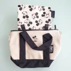 X-girl特製　ヴィンテージミッキー　ポシェット＆内ポケットにもなるポーチ