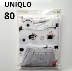 UNIQLO　ユニクロ　半袖ドライパジャマ　おにぎりぼうや　パンどろぼう　80