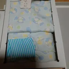 水色 魚柄 ベビーパジャマセット