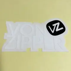 VONZIPPER ステッカー/ホワイトxブラック