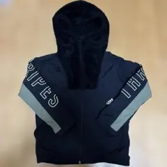 adidas ボアフード付きフリースジャケット 黒　130