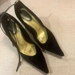 Méda ブラック ベルベット ハイヒール