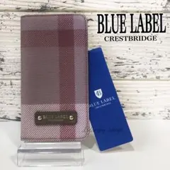 【未使用】ブルーレーベル iPhone 14 手帳型 ケース チェック ピンク①
