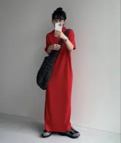 wee9s デイリーデイリースーパーストレッチプリーツワンピース[半袖]