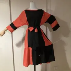 着物リメイク　色留袖　黒留袖バイカラーワンピース3