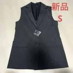 新品❗️ ユニクロ　ロングジレ　グレー　Sのサムネイル