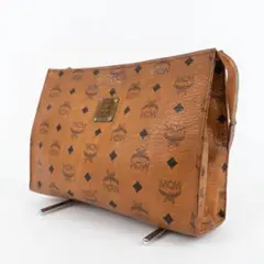 MCM クラッチバッグ セカンドバッグ ヴィセトス柄 レザー キャメル