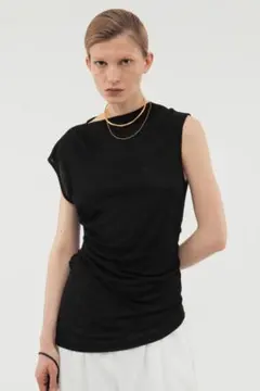 mediam ミディアム Gather Drape Tops grey - メルカリ