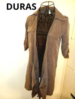 DURAS ブラウン ロングシャツ 五分袖