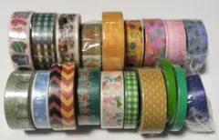 未使用　多色デザイン マスキングテープ 19個まとめ