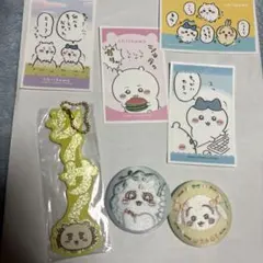 ちいかわ　刺繍缶バッジ ビスケット　うさぎ　あのこ　ダイカットアクキー　シーサー