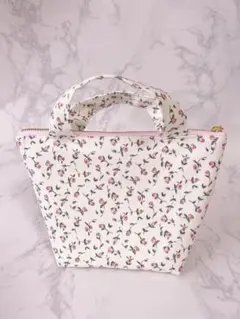 リバティFloatingFloraPetiteマチ付きミニバック