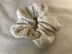 新品 ♡ CHANEL ノベルティ シュシュ ヘアアクセサリー ツイード ハート