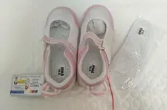 【未使用】IFME 上履き 18.5cm ホワイト/ピンク
