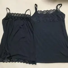 キャミソール2点セット　ブラック サイズM