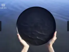 ARAS ウェーブ 大皿27cm 割れないお皿×2枚　ブラックのサムネイル