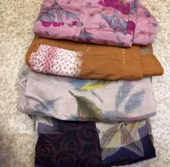 C- 778▲正絹　銘仙等まとめて　4枚リメイクにも