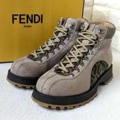極美品】FENDI アンクルブーツ 27.5〜28cm ロゴソール イタリア製
