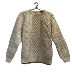 MITSUMINE フィッシャーマンニット(ウール100％) Lサイズ