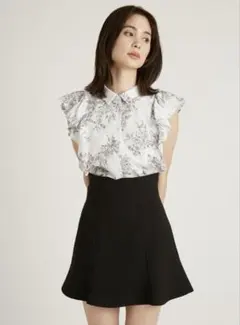 SNIDEL ハイウエストスカショーパン　黒　SIZE1(M)