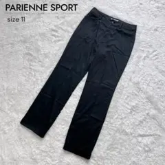 【良品】パリエンヌスポーツ スラックス ストレートパンツ ブラック サイズ11