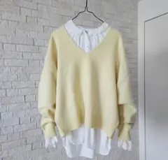 SLOBE IENA　レースカラーギャザーブラウス