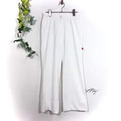 ルコックスポルティフ スラックス パンツ(XL)ホワイト ストレッチ 無地