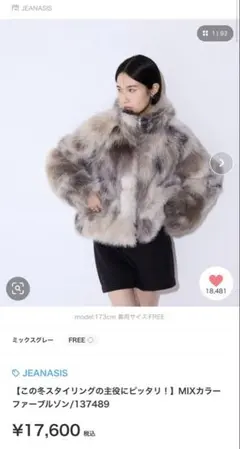 JEANASIS MIXカラーファーブルゾン