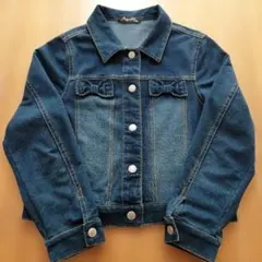 デニム風ジャケットリボン付き130cm